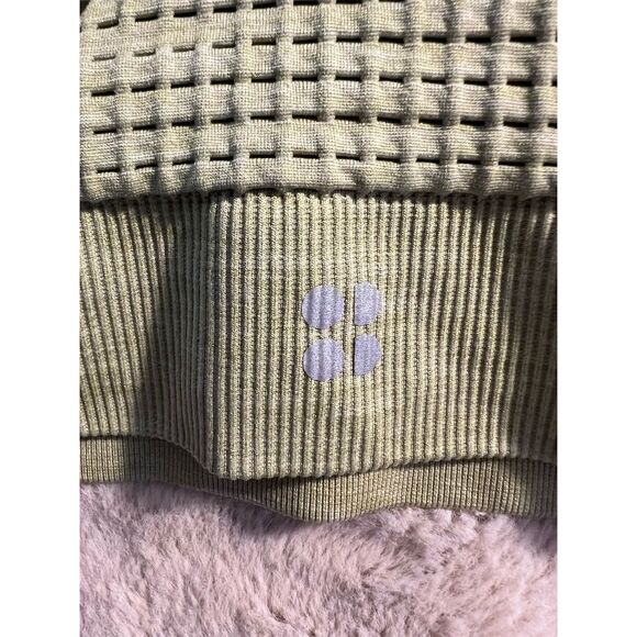 Sweaty Betty Women's Medium Olive Green Seamless Sports Bra Yoga Gym - Picture 3 of 6